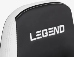 Gamer-stol LERBJERG sort/hvid kunstlæder