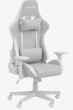 Gamer-stol NIBE hvid/beige stof