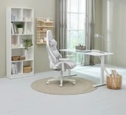 Gamer-stol NIBE hvid/beige stof