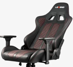 Gamer-stol NIBE sort kunstlæder/rød