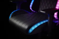 Gamer-stol RANUM med LED sort kunstlæder/sort