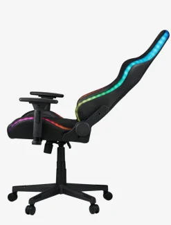 Gamer-stol RANUM med LED sort kunstlæder/sort