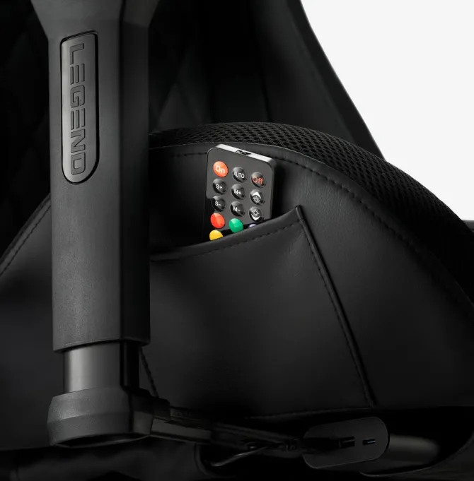 Gamer-stol RANUM med LED sort kunstlæder/sort