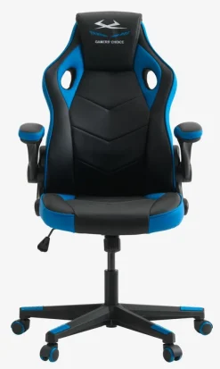 Gamer-stol VOJENS sort/blå kunstlæder/mesh