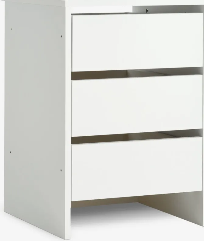 Garderobeindsats VIBY 3 skuffer hvid