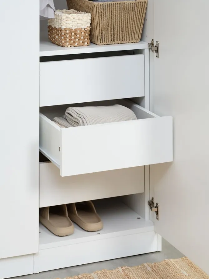 Garderobeindsats VIBY 3 skuffer hvid