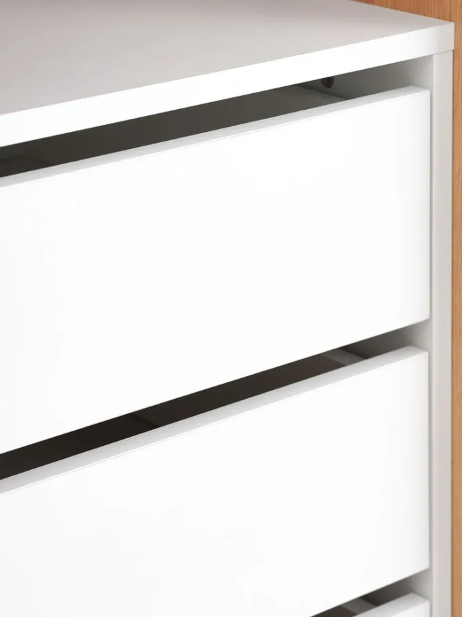 Garderobeindsats VIBY 3 skuffer hvid