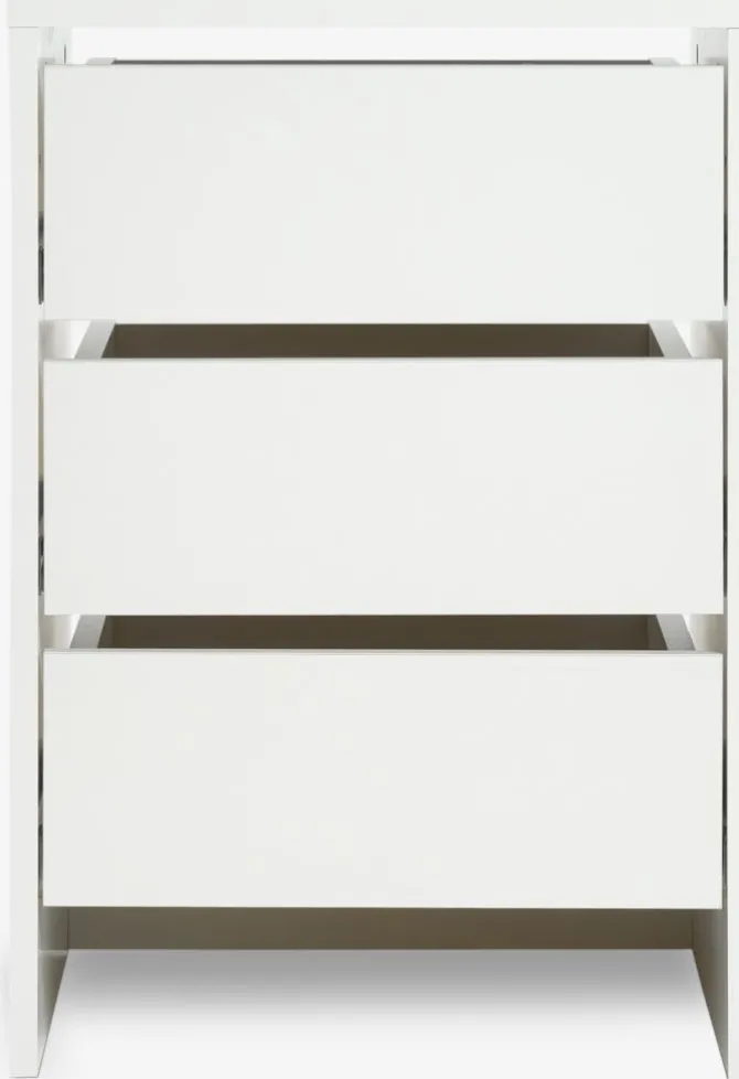Garderobeindsats VIBY 3 skuffer hvid