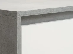 Garderobeskab BILLUND 119x193 hvid/beton