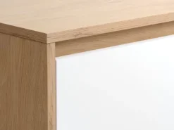 Garderobeskab BILLUND 119x193 hvid/eg