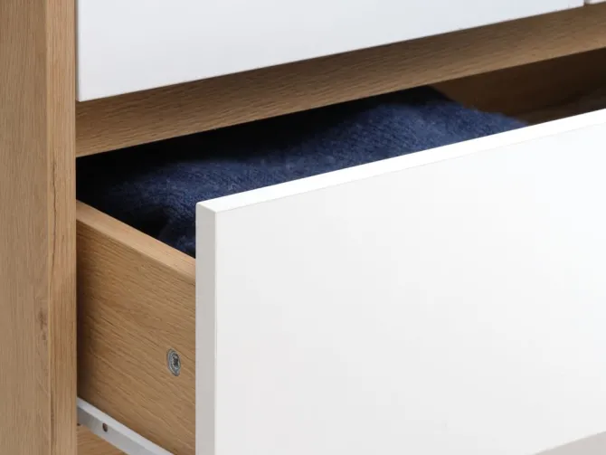 Garderobeskab BILLUND 119x193 hvid/eg