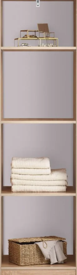 Garderobeskab FANDRUP 50x176 1 låge lys egefarve