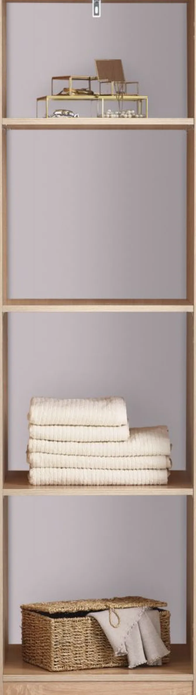 Garderobeskab FANDRUP 50x176 1 låge lys egefarve