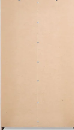 Garderobeskab FANDRUP 97x176 2 låger 3 skuffer lys egefarve