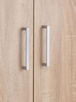 Garderobeskab FANDRUP 97x176 2 låger 3 skuffer lys egefarve