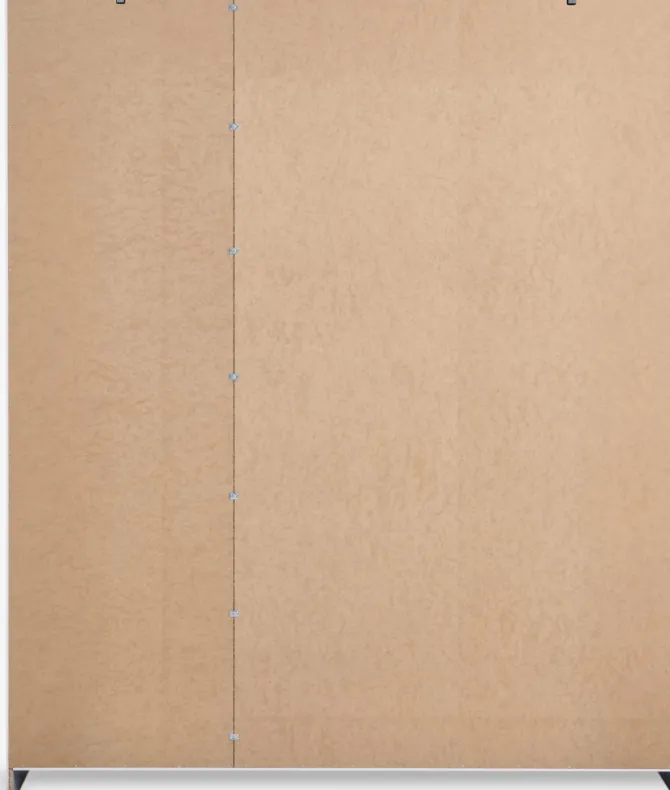 Garderobeskab FANDRUP 145x176 3 låger 3 skuffer hvid