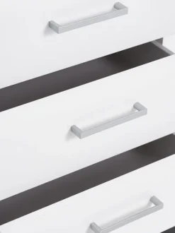 Garderobeskab FANDRUP 97x176 2 låger 3 skuffer hvid