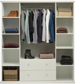 Garderobeskab FREDENSBORG 183x200 hvid