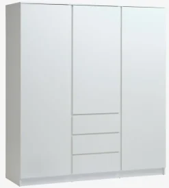 Garderobeskab LIMFJORDEN 180x200 kombi hvid