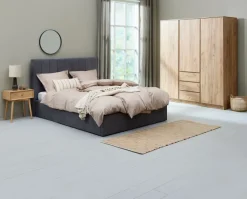 Garderobeskab LIMFJORDEN 180x200 kombi naturlig egefarve