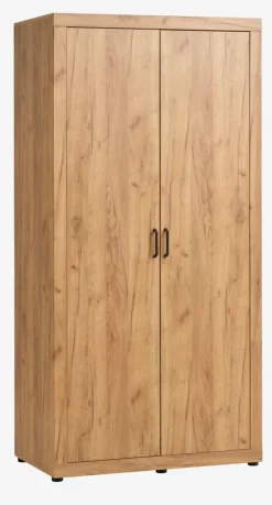 Garderobeskab LINTRUP 109x220 2 låger egefarve