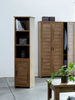 Garderobeskab MANDERUP 128x199 3 låger vild eg farve