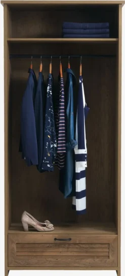 Garderobeskab MANDERUP 88x199 2 låger vild eg farve