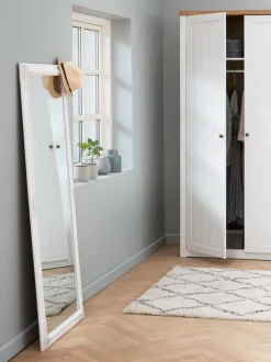 Garderobeskab MARKSKEL 112x210 hvid/egefarve