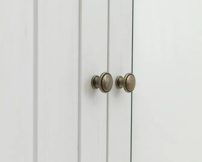 Garderobeskab MARKSKEL 162x210 hvid/egefarve