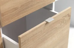 Garderobeskab NAUTRUP 149x200 3 låger egefarve/hvid