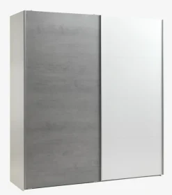 Garderobeskab TARP 202x221 beton/hvid