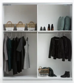 Garderobeskab TARP 202x221 højglans/hvid