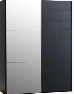 Garderobeskab TARP 151x201 m/spejl sort