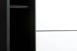 Garderobeskab TARP 151x201 m/spejl sort