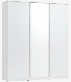 Garderobeskab VEDDE 167x197 m/spejl hvid