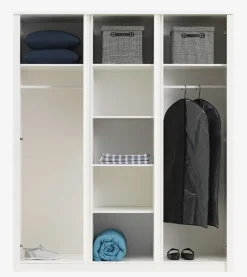 Garderobeskab VEDDE 167x197 m/spejl hvid