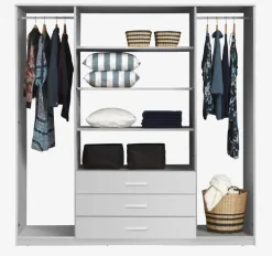 Garderobeskab VELLERUP 200x200 kombi hvid