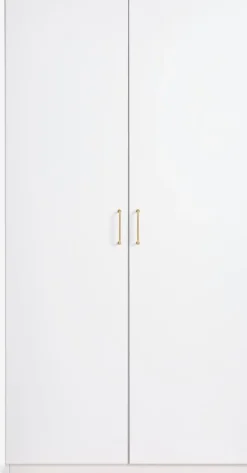 Garderobeskab VIBY 101x200 2 låger hvid