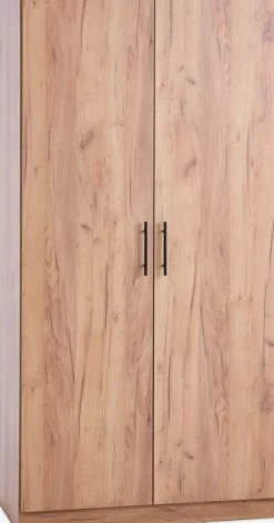 Garderobeskab VIBY 101x200 2 låger egefarve natur