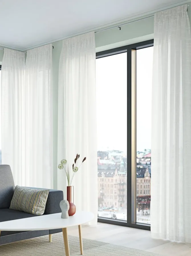 Gardin ABRAUR 1x140x300 råhvid