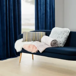 Gardin AUSTRA 1x140x300 velour blå