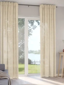 Gardin BIRKHOLM 1x140x245 blomster beige