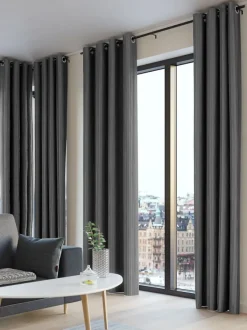 Gardin TOTAK 1x140x300 fløjl grå