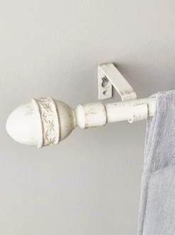 Gardinstang MELLOW 19mm 90-160cm hvid/guld