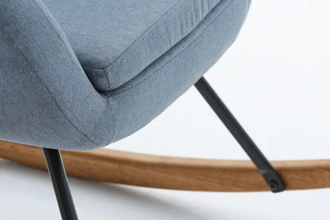 Gyngestol NEBEL lyseblåt stof