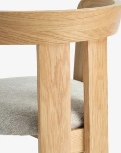 HARESKOV Ø129 bord eg + 4 BOVRUP stole eg/beige