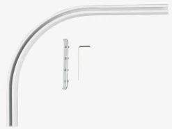 Hjørne til skinne FLEXI 90° hvid