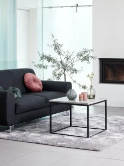 Hjørnebord DOKKEDAL 60x60 betonfarve