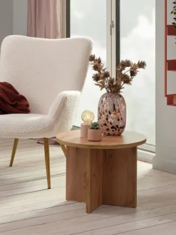 Hjørnebord KALVEHAVE Ø55 egefarve