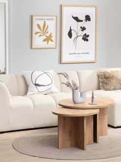 Hjørnebord KALVEHAVE Ø55 egefarve